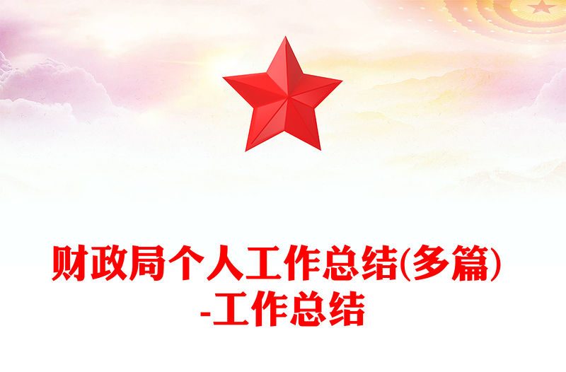 財政局個人工作總結(多篇) -工作總結