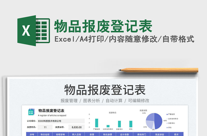 2023物品報(bào)廢登記表免費(fèi)下載