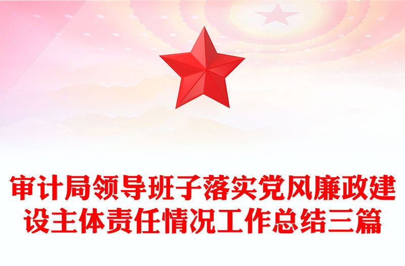 審計局領(lǐng)導(dǎo)班子落實黨風(fēng)廉政建設(shè)主體責(zé)任情況工作總結(jié)三篇