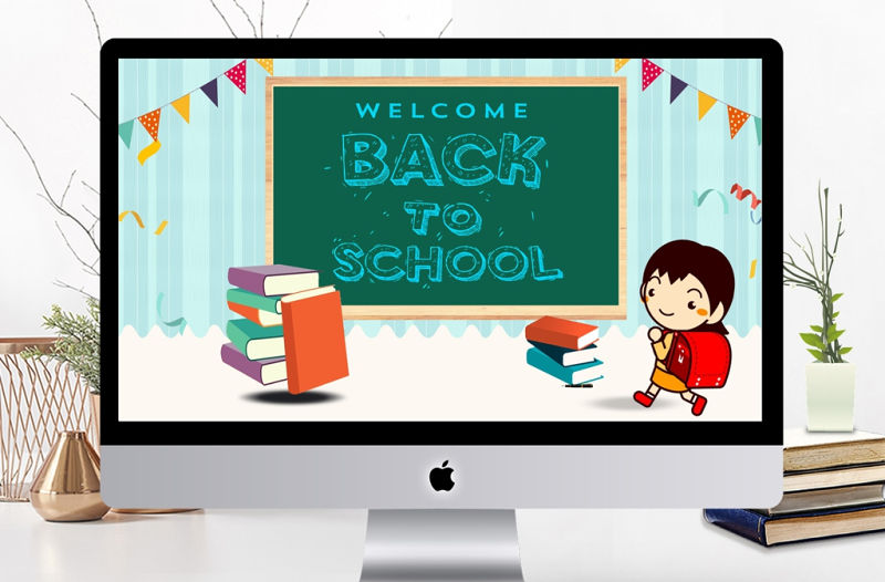 2017年幼兒園開學歡迎新同學PPT模板