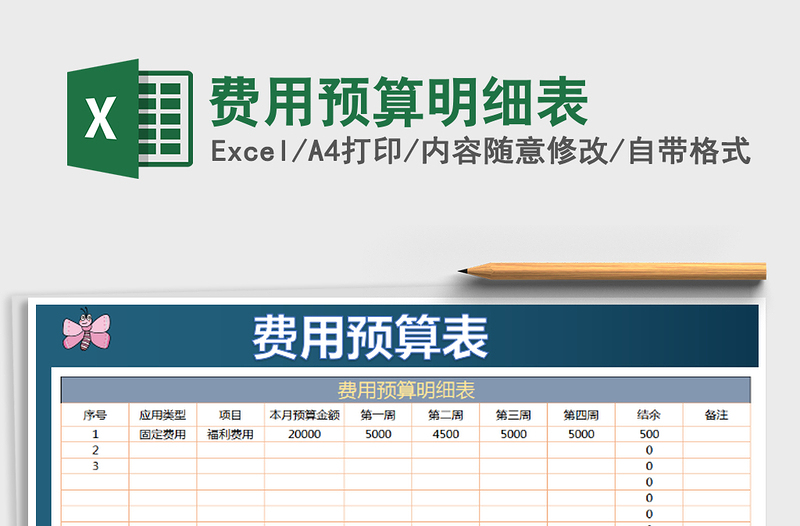 2021年費用預(yù)算明細(xì)表