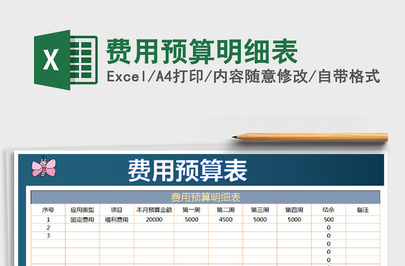 2021年費用預算明細表