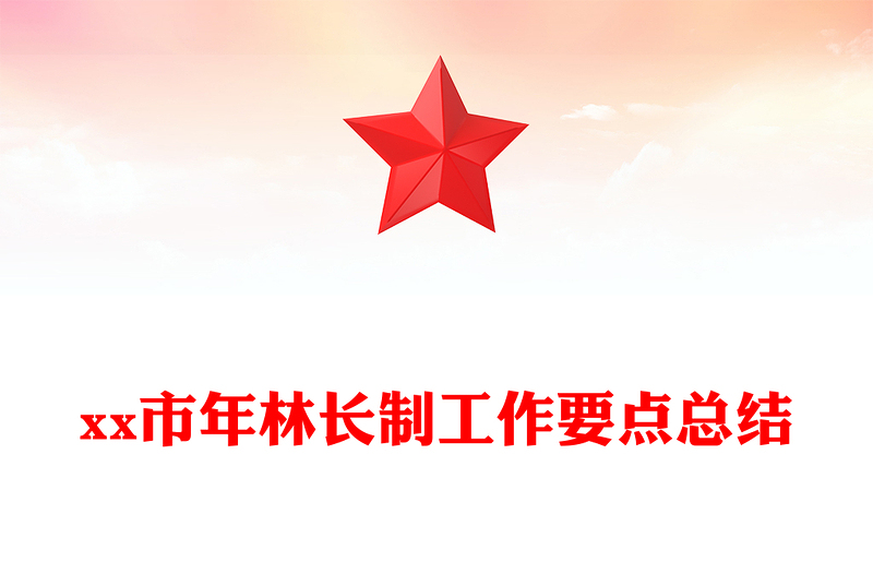 xx市年林長制工作要點(diǎn)總結(jié)