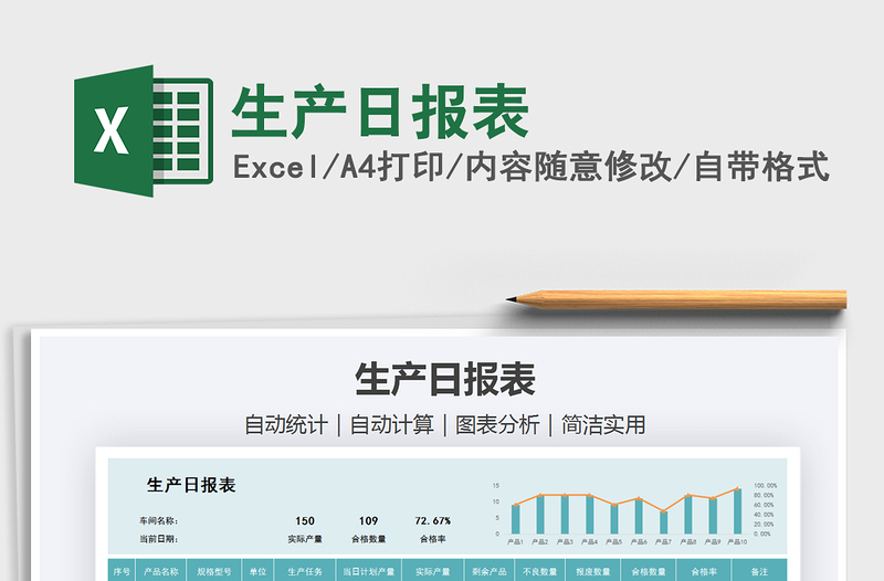 2021年生產(chǎn)日報表