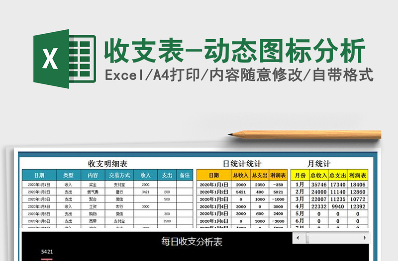 2021年收支表-动态图标分析