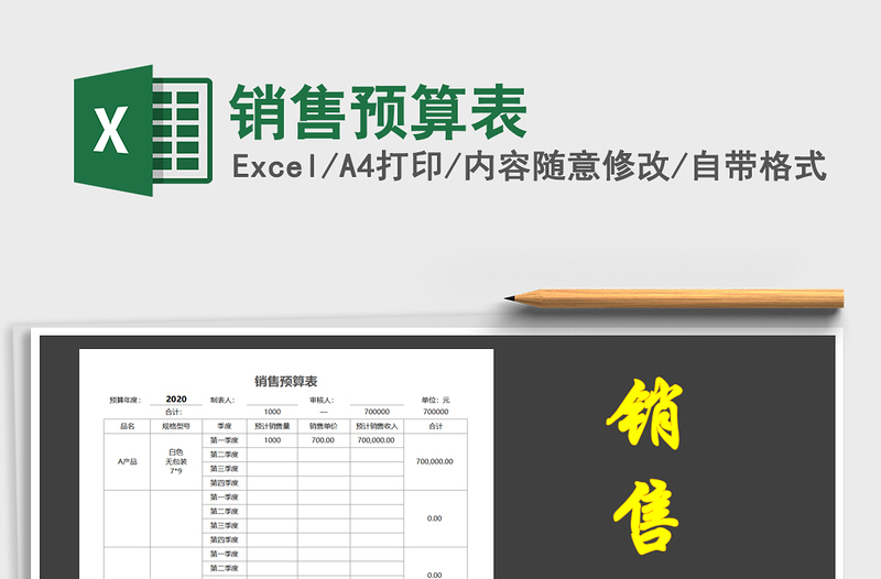 2021年銷售預(yù)算表