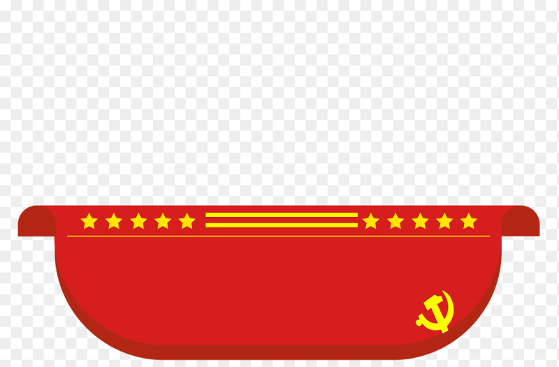红色立体党建标签标题框文字框
