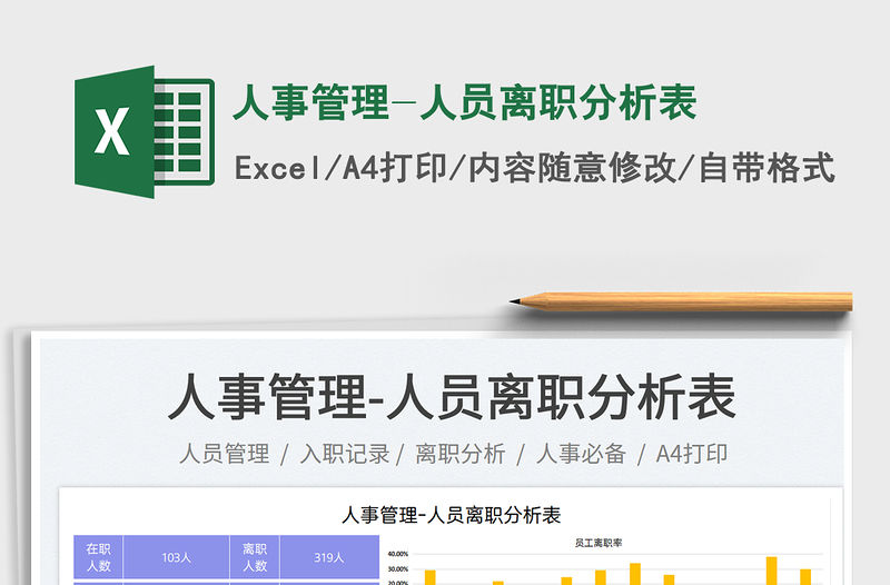 2023人事管理-人員離職分析表免費下載