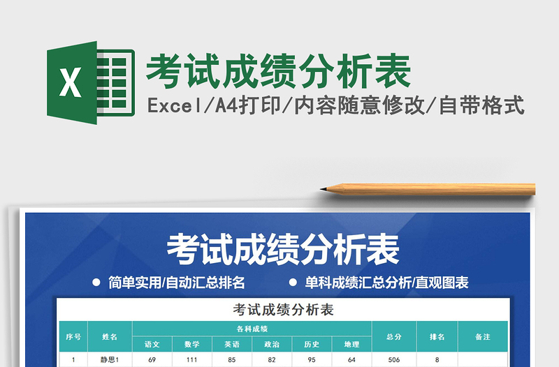 2021年考試成績分析表