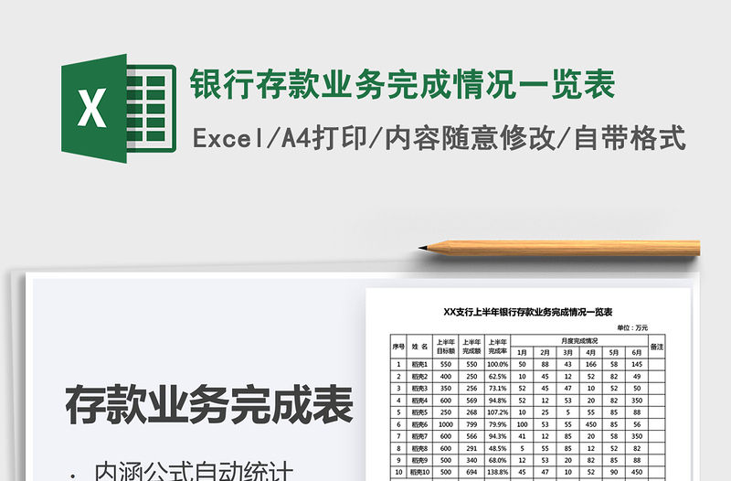 2021年银行存款业务完成情况一览表