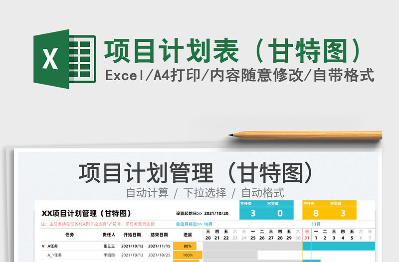 2021項目計劃表（甘特圖）免費下載