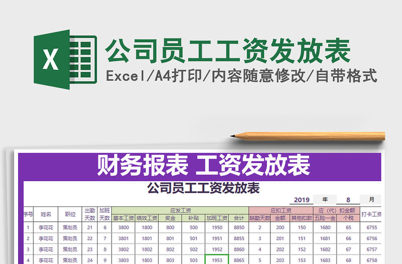 2022年公司員工工資發放表