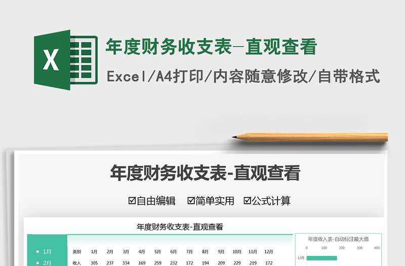 2022年度財務(wù)收支表-直觀查看免費下載