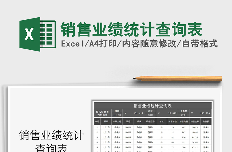 2021年銷售業(yè)績統(tǒng)計(jì)查詢表