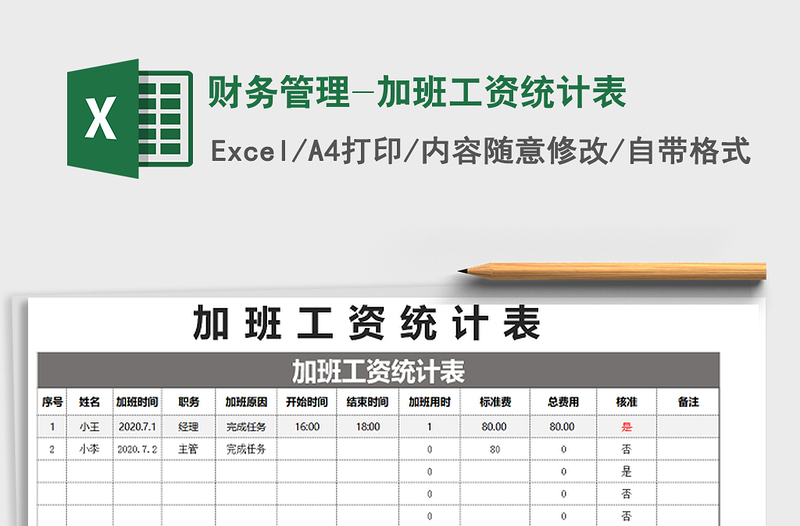 2021年財(cái)務(wù)管理-加班工資統(tǒng)計(jì)表