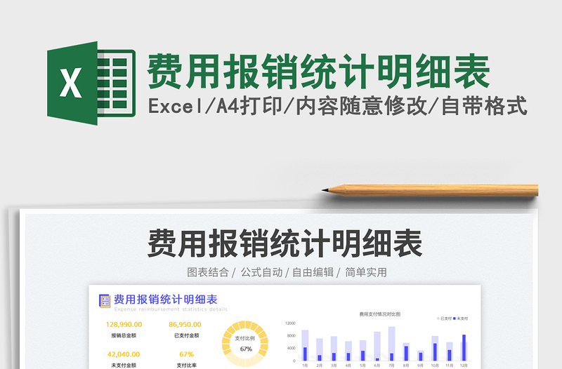 費(fèi)用報(bào)銷統(tǒng)計(jì)明細(xì)表