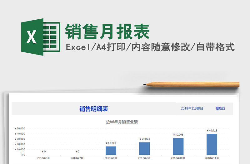 2021年销售月报表