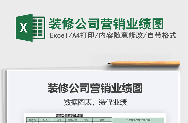 2021年裝修公司營銷業(yè)績圖
