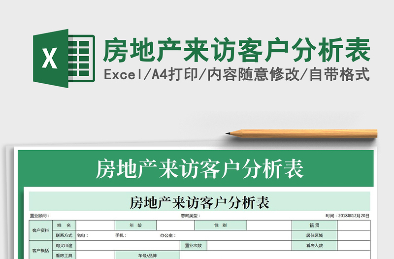 2021年房地產(chǎn)來訪客戶分析表