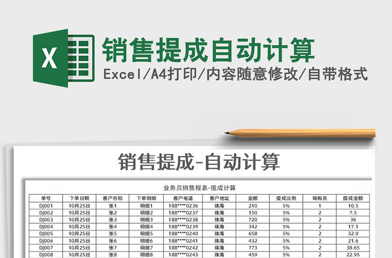 2021年销售提成自动计算