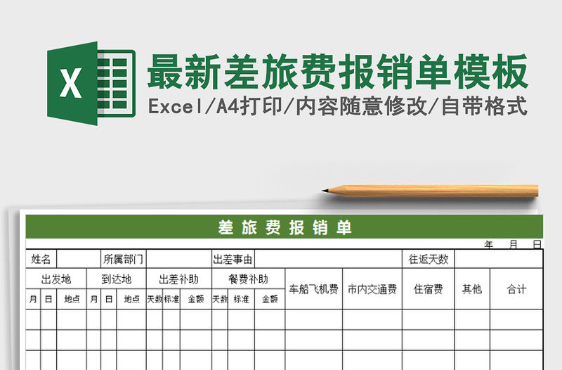 2021年最新差旅費報銷單模板