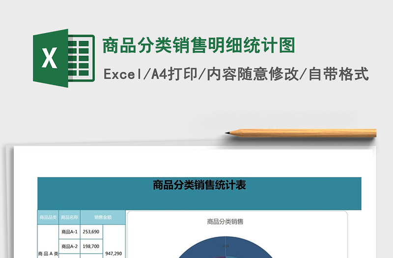 2021年商品分类销售明细统计图