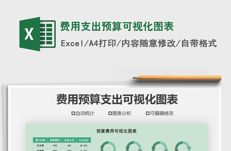 2021年費(fèi)用支出預(yù)算可視化圖表