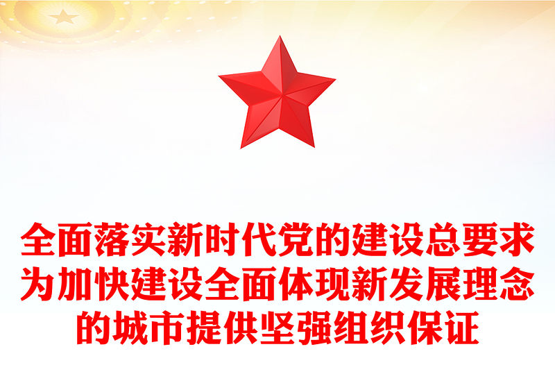全面落實新時代黨的建設(shè)總要求為加快建設(shè)全面體現(xiàn)新發(fā)展理念的城市提供堅強組織保證