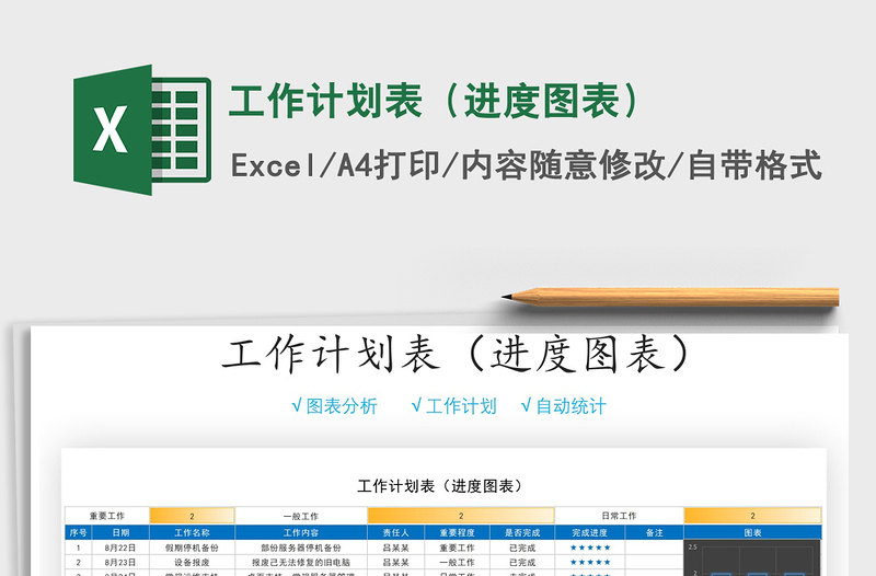 2022年工作計劃表(進(jìn)度圖表)
