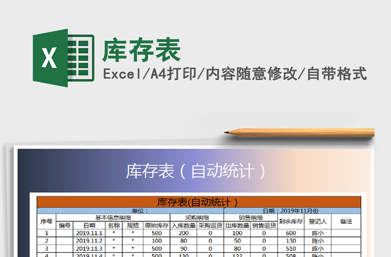 2021年庫(kù)存表