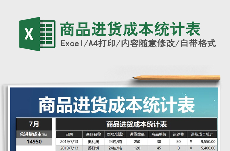 2021年商品進(jìn)貨成本統(tǒng)計(jì)表