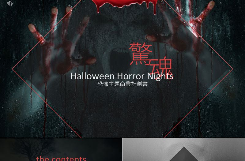 萬圣節恐怖主題電影劇本商業計劃書PPT