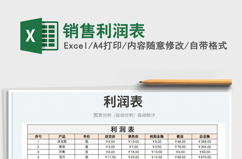 2023銷售利潤表免費下載