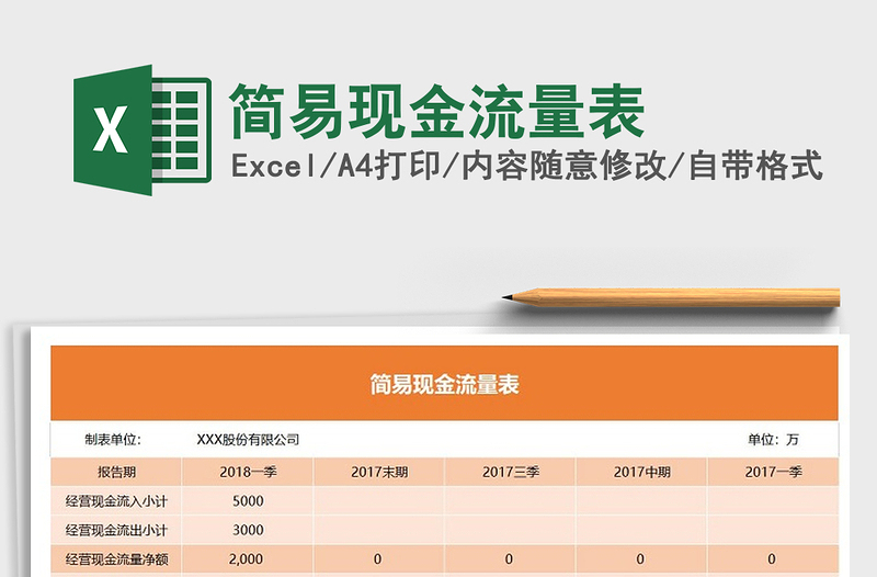 2021年简易现金流量表