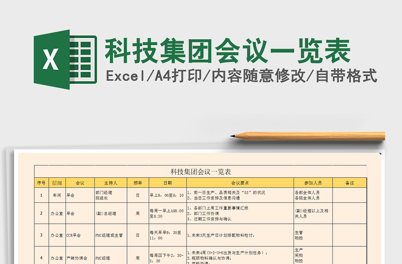 2021年科技集团会议一览表