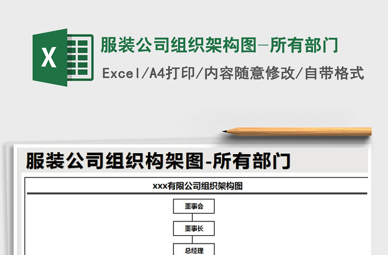 2021年服裝公司組織架構圖-所有部門