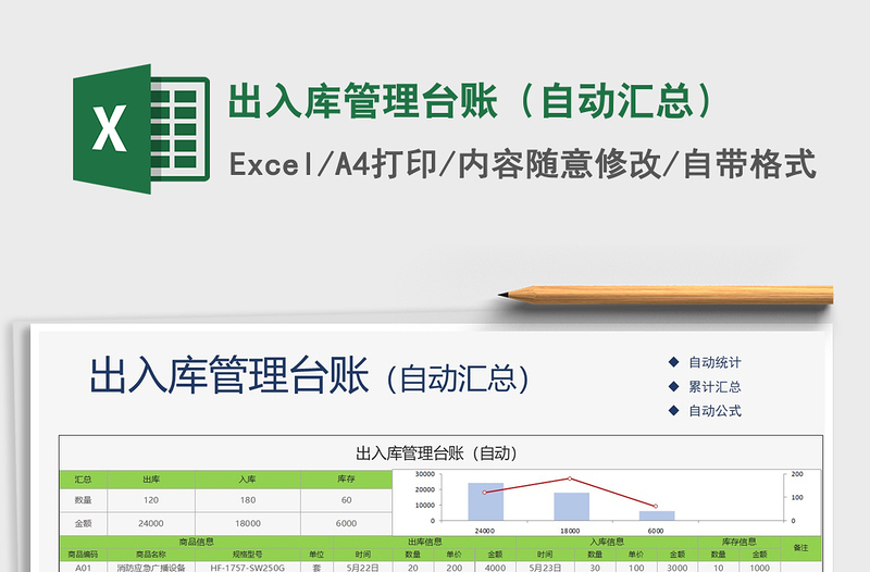 2021年出入庫(kù)管理臺(tái)賬(自動(dòng)匯總)