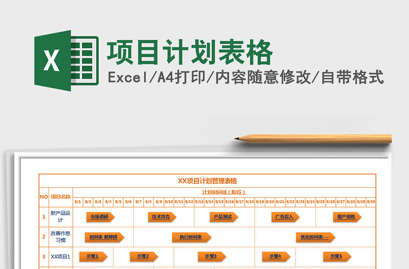2021年項目計劃表格