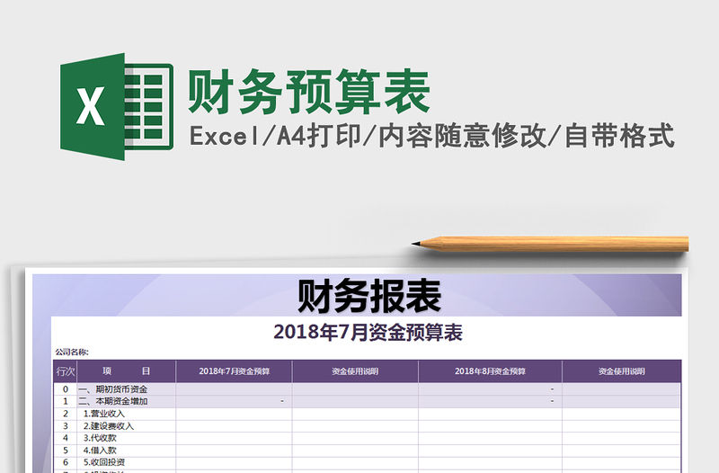 2021年財(cái)務(wù)預(yù)算表