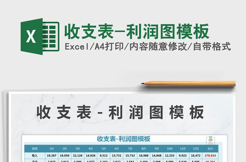 2021年收支表-利潤圖模板