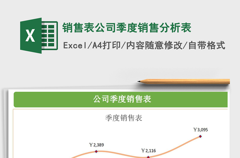 2021年销售表公司季度销售分析表