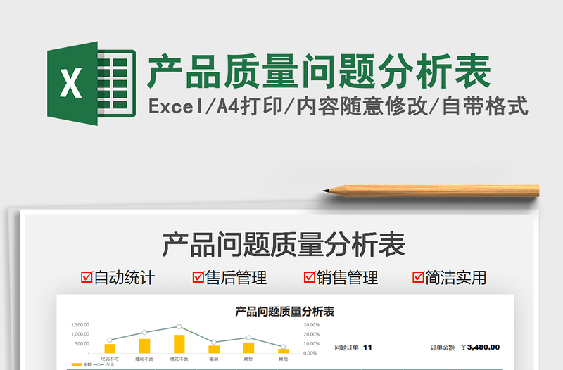 2021產(chǎn)品質(zhì)量問題分析表免費下載