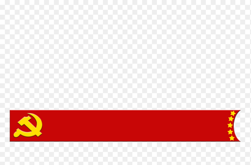 立体党徽五角星红底文字框标题框