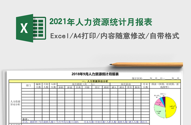 2021年人力資源統(tǒng)計(jì)月報(bào)表