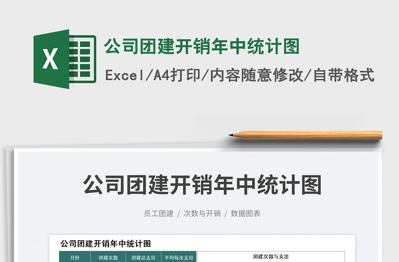 2023公司團(tuán)建開銷年中統(tǒng)計(jì)圖免費(fèi)下載