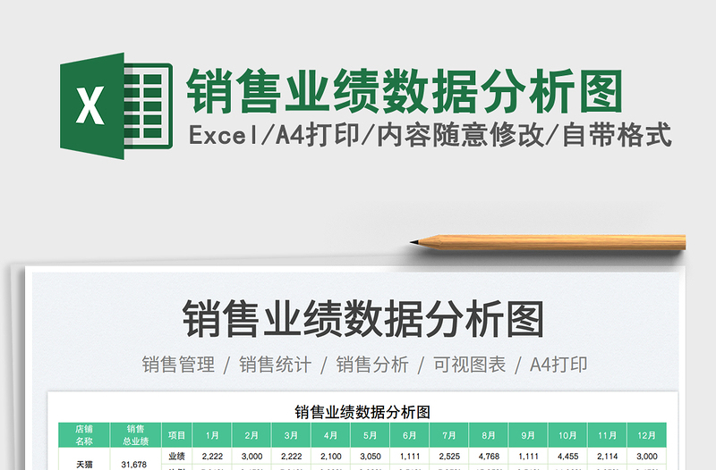銷售業(yè)績數(shù)據(jù)分析圖免費下載