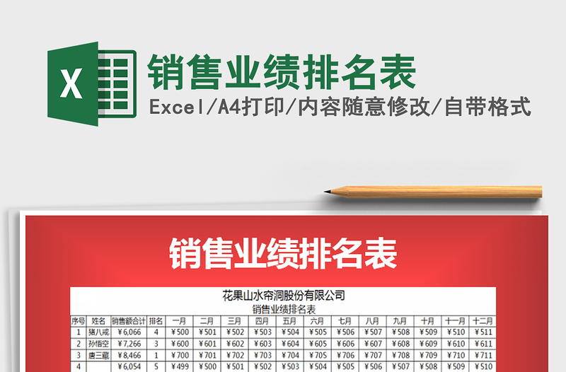 2021年銷售業(yè)績排名表