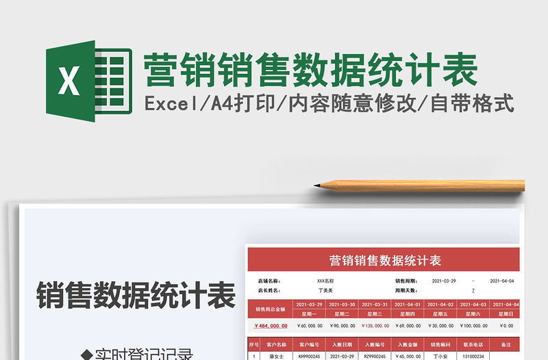 2022營銷銷售數(shù)據(jù)統(tǒng)計表免費下載