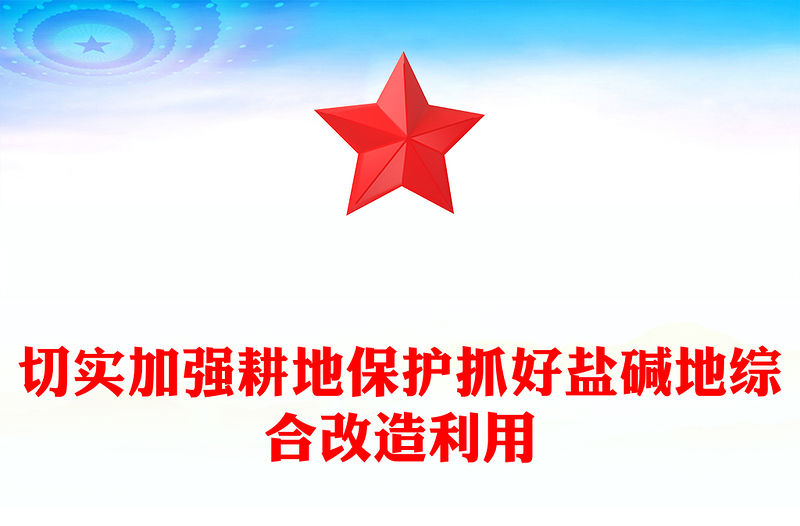 抓好鹽堿地綜合改造利用PPT大氣簡(jiǎn)潔分區(qū)分類因地制宜綜合改造利用鹽堿地耕地保護(hù)課件(講稿)