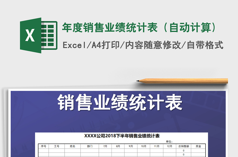 2022年年度銷售業(yè)績(jī)統(tǒng)計(jì)表(自動(dòng)計(jì)算)免費(fèi)下載